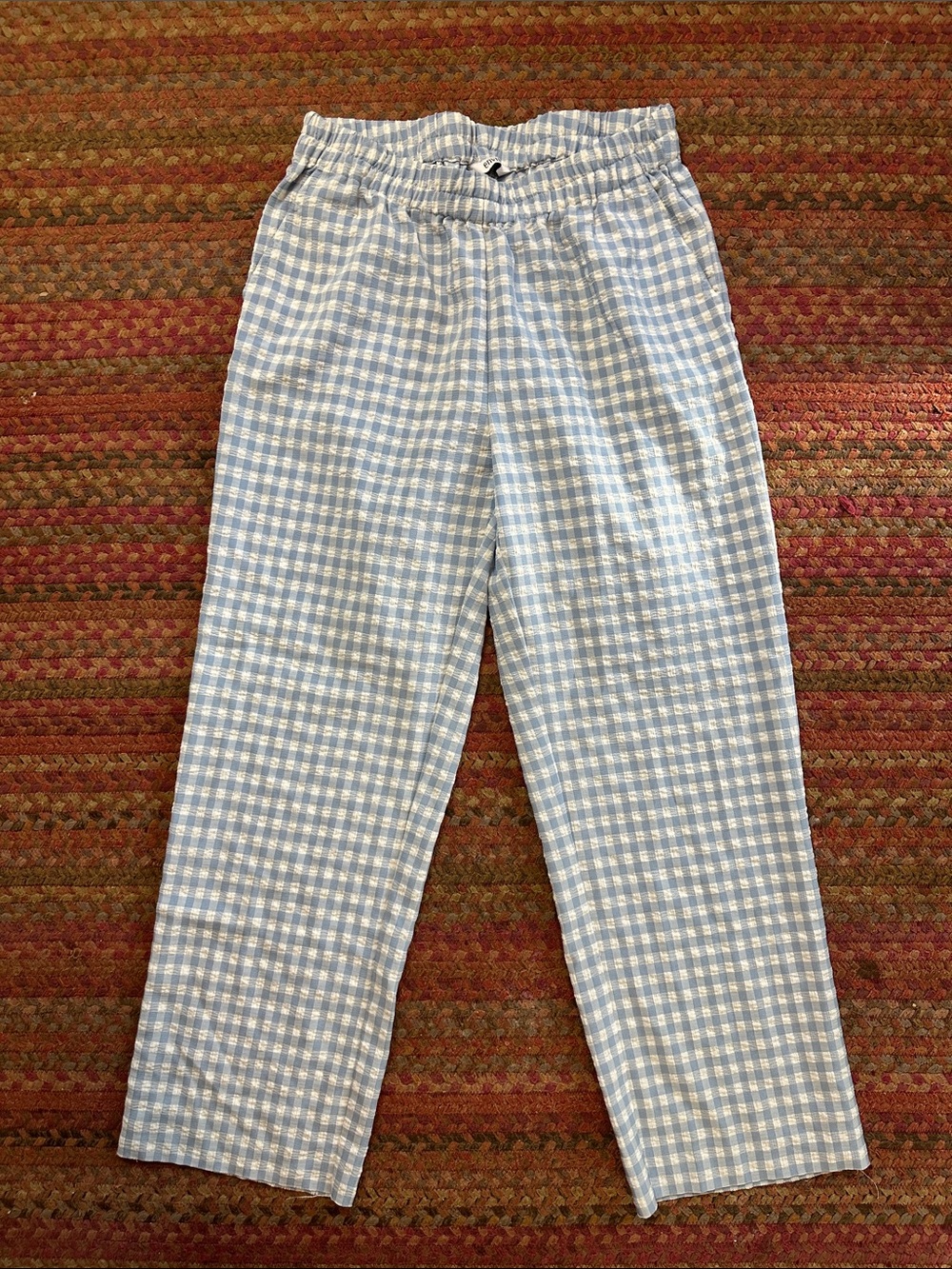 ENVII Light Blue Gingham Elastic Waist